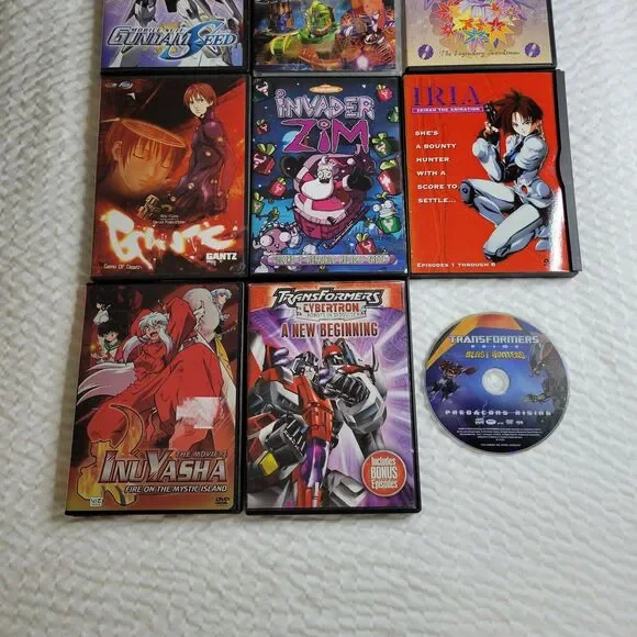 Anime DVDs Animated Stories Lot Gundam Inuyasha Iria Transformers Beast Wars TV - Picture 2 of 16
